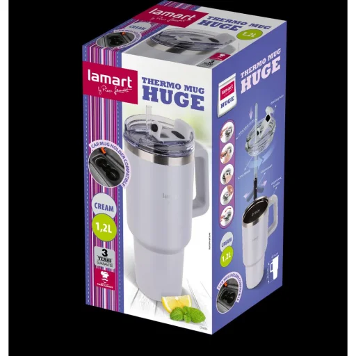 LAMART LT4086 termoska krémová 1,2 l HUGE - 5