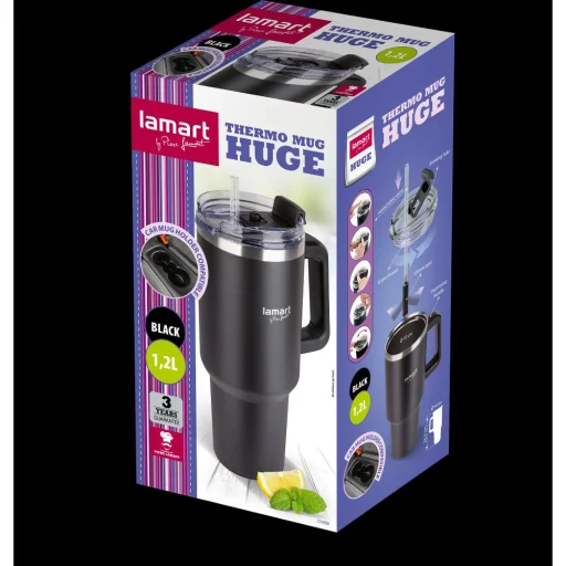 LAMART HUGE LT4088 termosz 1,2 l fekete - 7