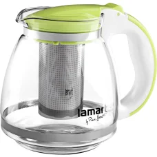 LAMART LT7028 Verre üveg teáskanna szűrővel 1,5 l zöld