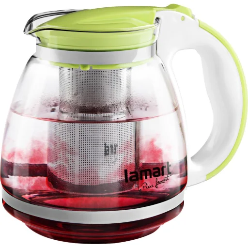 LAMART LT7028 Verre üveg teáskanna szűrővel 1,5 l zöld - 2