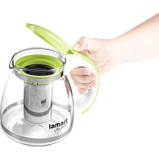 LAMART LT7028 Verre üveg teáskanna szűrővel 1,5 l zöld - 4