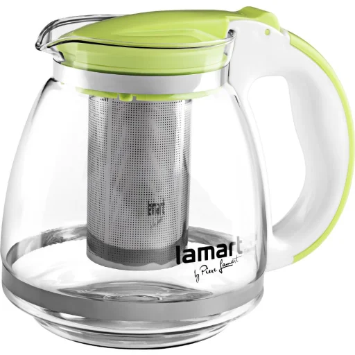 LAMART LT7028 Verre üveg teáskanna szűrővel 1,5 l zöld - 1