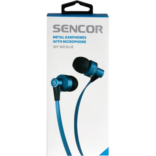 SENCOR SEP 300 MIC BLUE fülbe helyezhető headset mikrofonnal és hangerőszabályzóval, kék - 3
