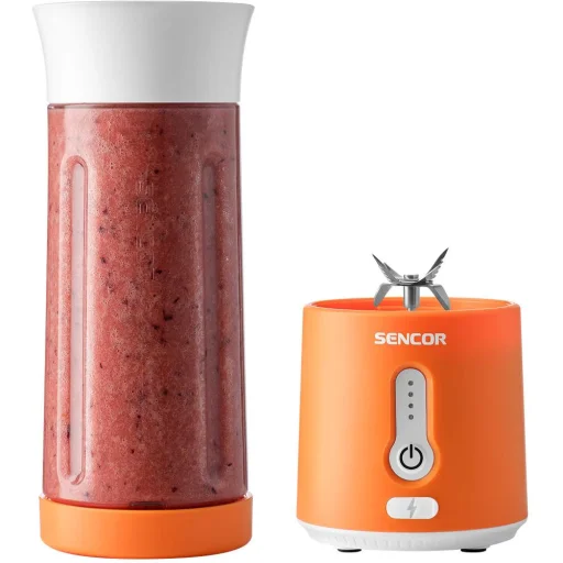 Sencor SBL 133OR akkumulátoros smoothie készítő USB-C töltéssel, narancssárga - 3