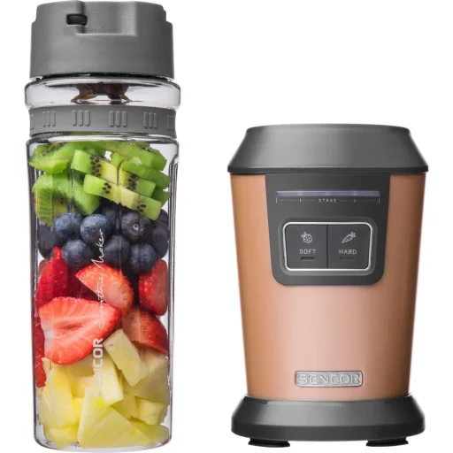 SENCOR SBL 7076GD smoothie készítő 800 W, 2 db 0,6 l TRITAN sportpohárral, arany színben - 8