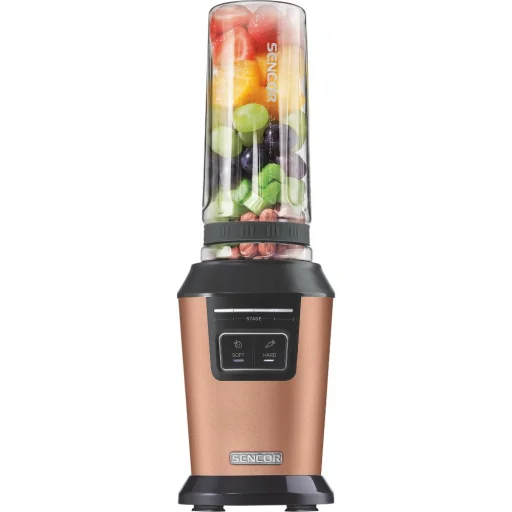 SENCOR SBL 7076GD smoothie készítő 800 W, 2 db 0,6 l TRITAN sportpohárral, arany színben - 2