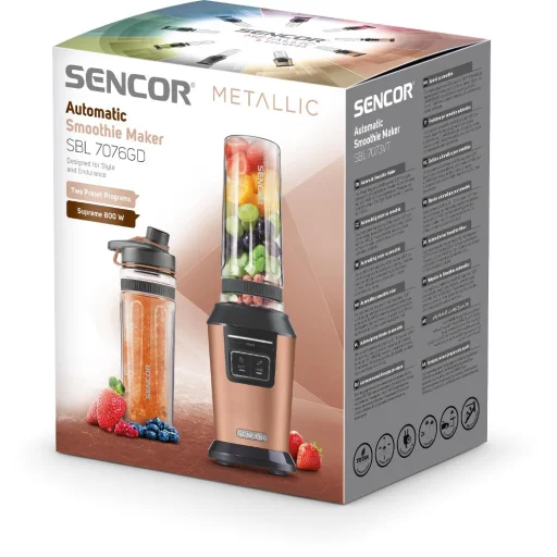SENCOR SBL 7076GD smoothie készítő 800 W, 2 db 0,6 l TRITAN sportpohárral, arany színben - 22