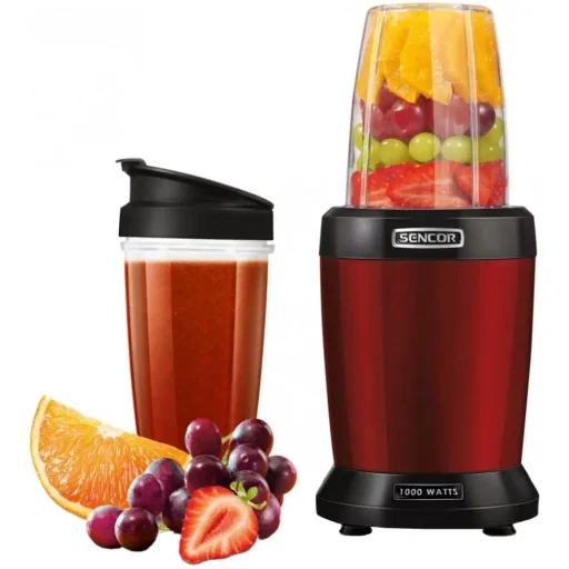 SENCOR SNB 4301RD Nutri turmixgép 1000 W, 0,8 l és 1 l TRITAN poharakkal - 1