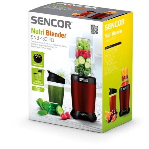 SENCOR SNB 4301RD Nutri turmixgép 1000 W, 0,8 l és 1 l TRITAN poharakkal - 20