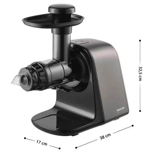 SENCOR SSJ 0900BK lassú gyümölcsprés, fekete, 150 W, 550 ml - 2