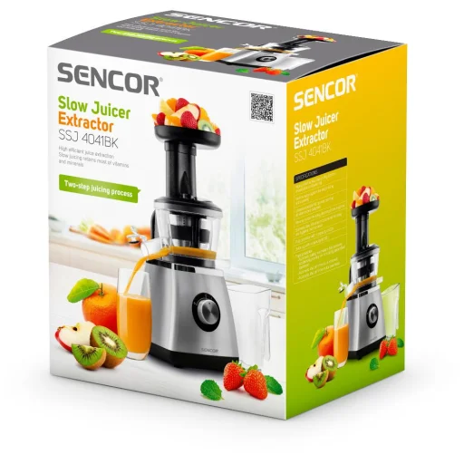 SENCOR SSJ 4041BK lassú gyümölcsprés 400 W, fekete - 13