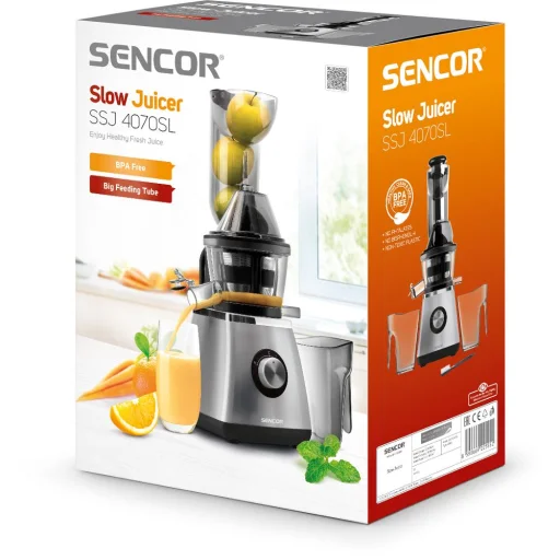 SENCOR SSJ 4070SL lassú gyümölcsprés 400 W, 0,8 l - 14