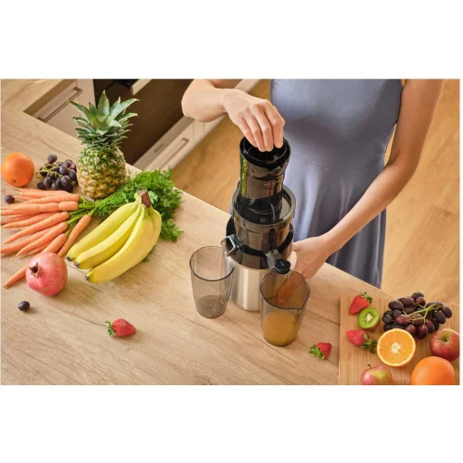 Sencor SSJ 8050SS lassú gyümölcsprés 200 W, rozsdamentes acél, 800 ml - 11