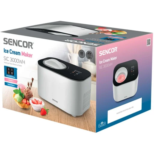 SENCOR SIC 3000WH automata fagylaltkészítő beépített kompresszorral, 1 l, fehér - 13