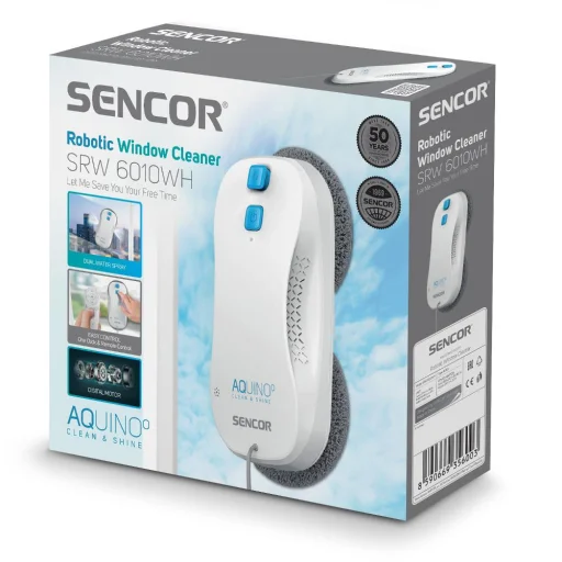 SENCOR SRW 6010WH ablaktisztító robot 60 ml víztartállyal, 10 db mikroszálas betéttel - 13