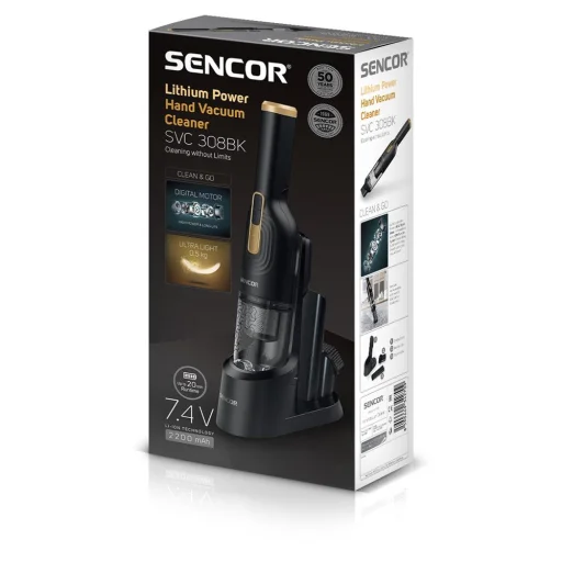 SENCOR SVC 308BK vezeték nélküli kézi porszívó, fekete - 13