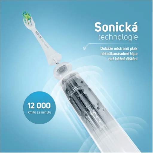 SENCOR SOC 0810BL elektromos baba fogkefe LED világítással, kék - 8