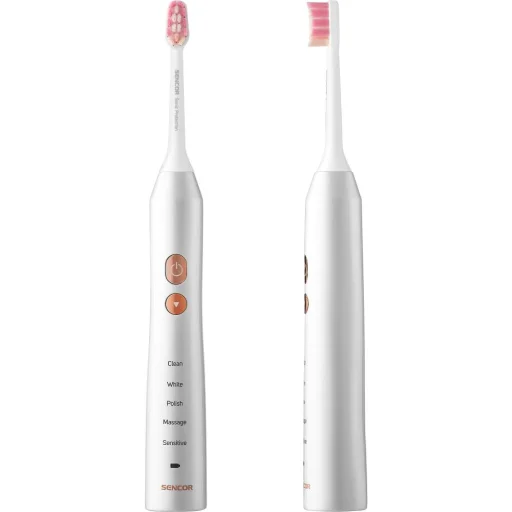 SENCOR SOC 3313PW szónikus fogkefe utazótokkal és UV sterilizátorral, 2 fogkefefejjel - 3