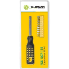 FIELDMANN FDS 1007-11R 11 részes csavarhúzó bitkészlet behajtószárral