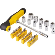 FIELDMANN FDS 1017-37R 37 részes bitkészlet T-markolatú csavarhúzóval