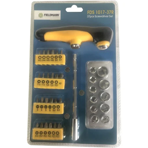 FIELDMANN FDS 1017-37R 37 részes bitkészlet T-markolatú csavarhúzóval - 2