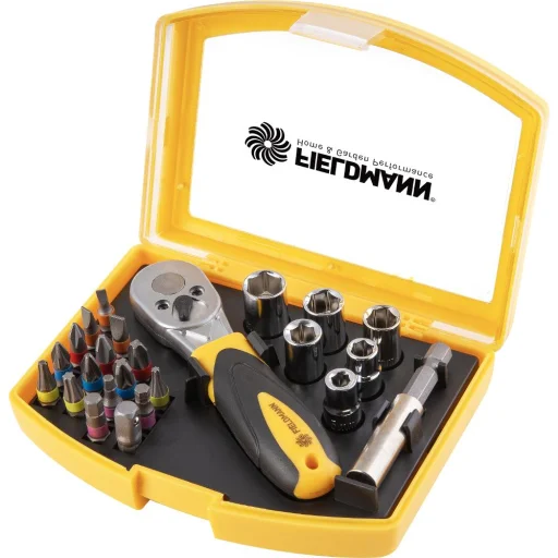 FIELDMANN FDS 1018-23R 23 részes racsnis bit- és dugókulcskészlet tokban - 1