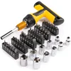 FIELDMANN FDS 1021-48R 48 részes csavarhúzóbit készlet T-csavarhúzóval és mágneses hosszabbítóval, átlátszó dobozban thumbnail