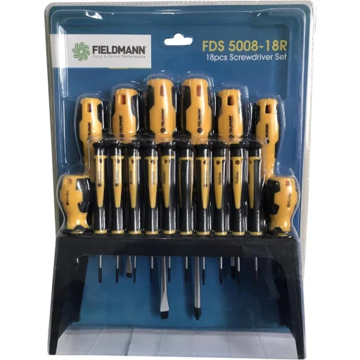 FIELDMANN FDS 5008-18R 18 részes csavarhúzó készlet tartóállvánnyal - 2