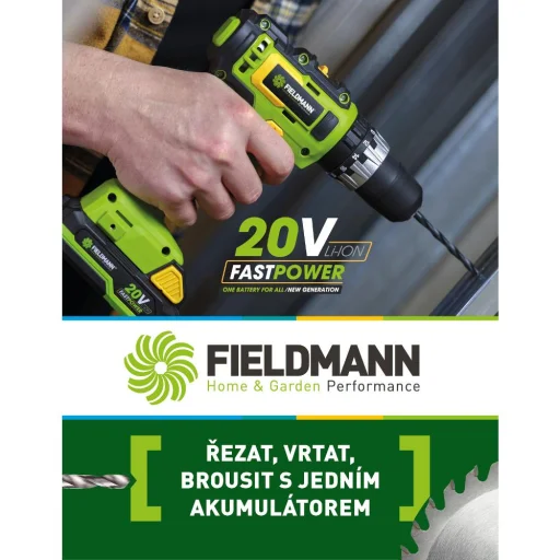 FIELDMANN FDUV 70115-A 20V akkumulátoros fúró-csavarozó 2 Ah akkumulátorral és gyorstöltővel, 35 Nm - 20