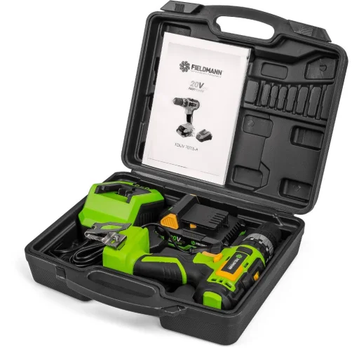 FIELDMANN FDUV 70115-A 20V akkumulátoros fúró-csavarozó 2 Ah akkumulátorral és gyorstöltővel, 35 Nm - 10