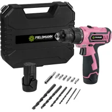 FIELDMANN FDV 10253-A 12 V Li-Ion akkumulátoros fúró-csavarozó 13 db tartozékkal, tartalék akkumulátorral