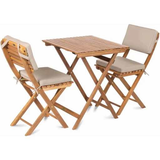 FIELDMANN ALICE FDZN 4010-T akácfa balkon szett 2 székkel és asztallal - 2