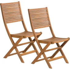 FIELDMANN FDZN 4012-T összecsukható kerti szék, 2 db, akácfa, 49 x 59 x 94 cm