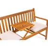FIELDMANN FDZN 4020-T háromüléses akácfa kerti pad beépített asztallal, 150 x 62 x 91 cm thumbnail