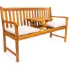 FIELDMANN FDZN 4020-T háromüléses akácfa kerti pad beépített asztallal, 150 x 62 x 91 cm thumbnail
