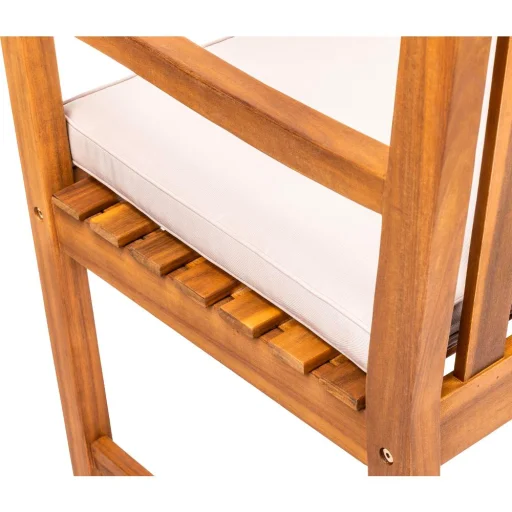 FIELDMANN FDZN 4020-T háromüléses akácfa kerti pad beépített asztallal, 150 x 62 x 91 cm - 6