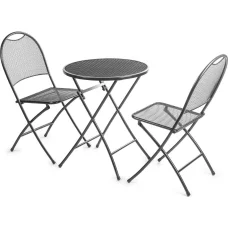 FIELDMANN FDZN 5300 HOLLY acél balkonszett 2 székkel és 60 cm-es asztallal