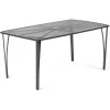 FIELDMANN FDZN 5320 acél kerti asztal 150 x 90 x 73 cm, napernyőnyílással thumbnail