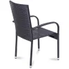 FIELDMANN FDZN 6002-PR polyrattan kerti szék, fekete, 55 x 59 x 93 cm, 1 db thumbnail