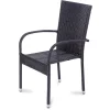 FIELDMANN FDZN 6002-PR polyrattan kerti szék, fekete, 55 x 59 x 93 cm, 1 db thumbnail