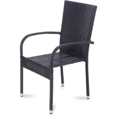 FIELDMANN FDZN 6002-PR polyrattan kerti szék, fekete, 55 x 59 x 93 cm, 1 db