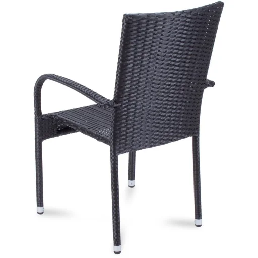 FIELDMANN FDZN 6002-PR polyrattan kerti szék, fekete, 55 x 59 x 93 cm, 1 db - 4