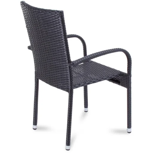 FIELDMANN FDZN 6002-PR polyrattan kerti szék, fekete, 55 x 59 x 93 cm, 1 db - 5
