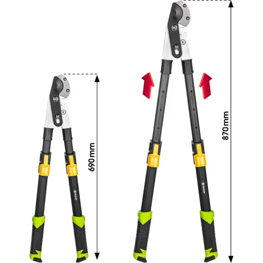 FIELDMANN FZNR 1014 teleszkópos rávágó ágvágó 670–850 mm, 40 mm vágási átmérő - 5