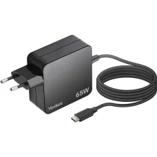 YENKEE YAU C65 USB-C 65W sieťová nabíjačka čierna, 180 cm kábel
