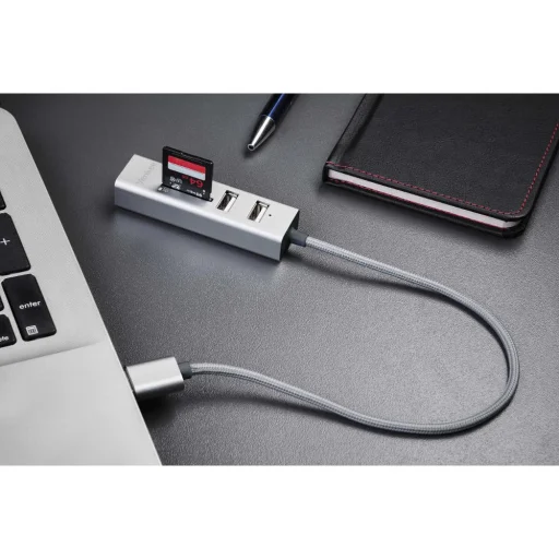 YENKEE YHC 101SR USB hub beépített kártyaolvasóval, 30 cm kábel - 3