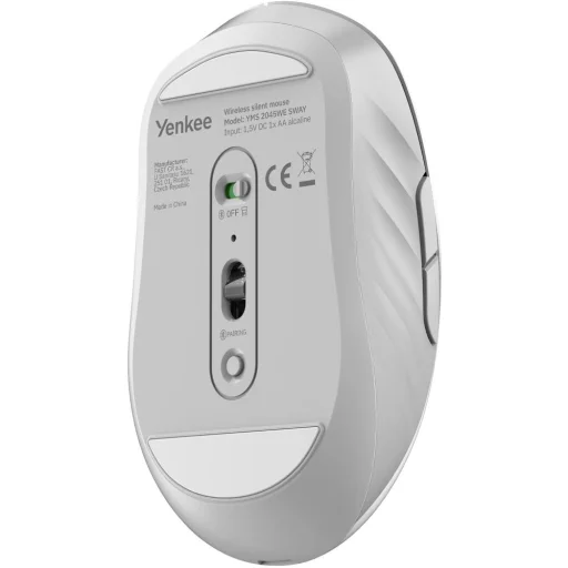 YENKEE YMS 2045WE SWAY vezeték nélküli csendes egér, fehér, 2,4 GHz/Bluetooth - 5