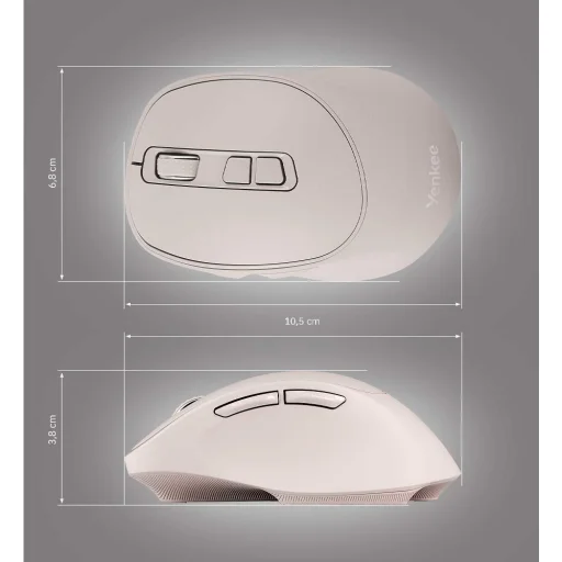 YENKEE YMS 2080BG SLIDER vezeték nélküli tölthető egér, fekete-zöld - 9