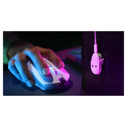 YENKEE YMS 3002WE AURA vezeték nélküli gamer egér mágneses töltődokkolóval, fehér - 9