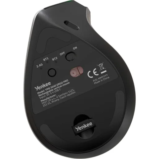 YENKEE YMS 5040 ERGO PRO vezeték nélküli függőleges ergonomikus egér, újratölthető, 2,4 GHz/Bluetooth, 500 mAh - 5